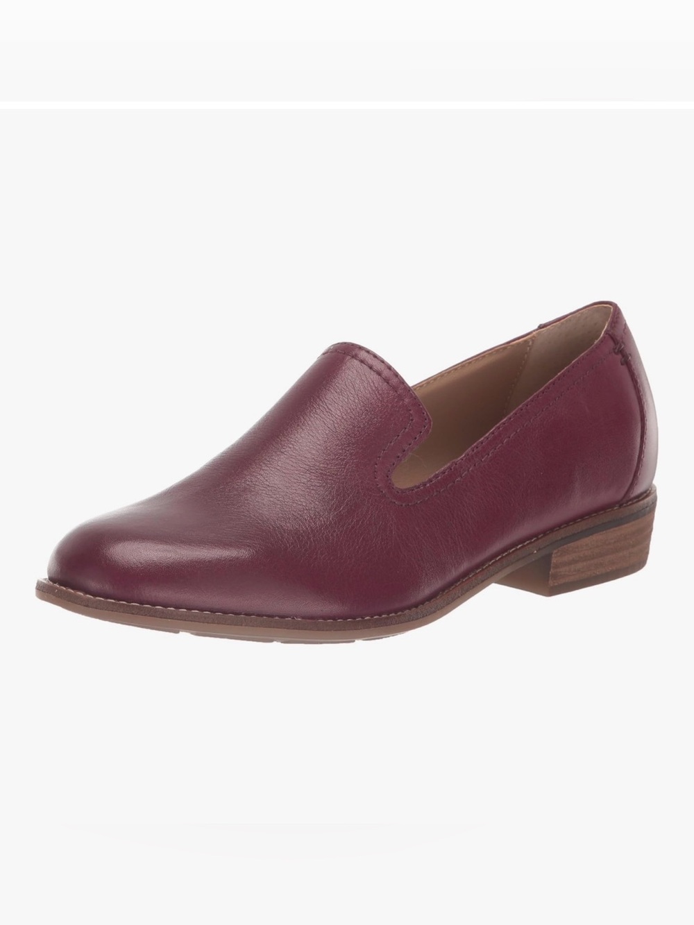 Earth Edna Leather Loafers Women 12M Burgundy Slip On Comfort Shoes Low Heel